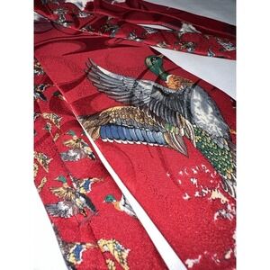 WATERFOWL MENS TIE RED WITH MALLARD DUCK 4 X 59